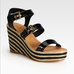 Kate Spade Darla Patent Leather Espadrille Sandals sz 10.5
